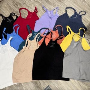 Lot of 12 high neck racer back long line bralette